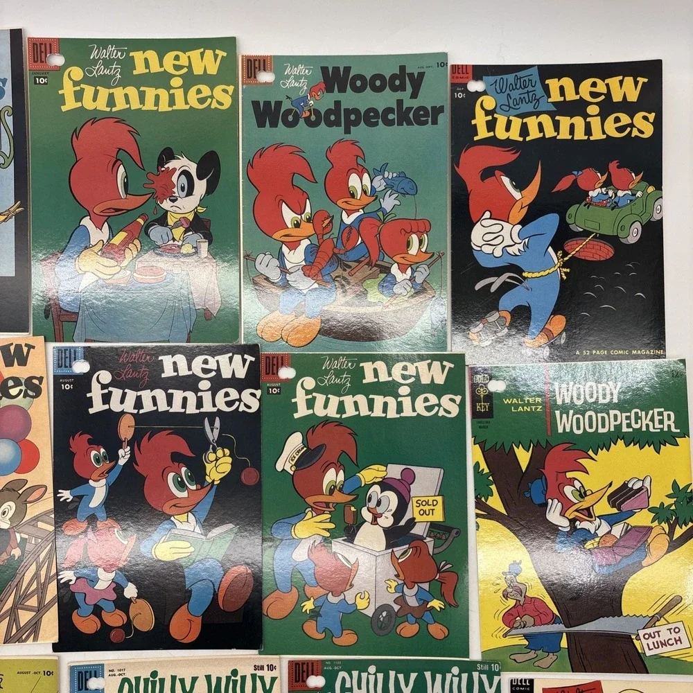 vintage postcard Walter Lantz Woody woodpecker, Chilly Willy, Andy Panda New X15